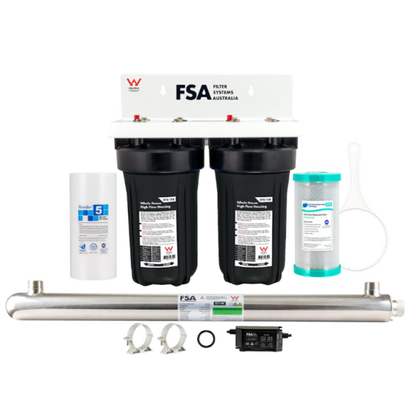 Compact Tiny House  Rain/Tank Water Filter System | Ultraviolet protection Sanitation | 10" x 4.5" 1-7WM + GT7-9K)