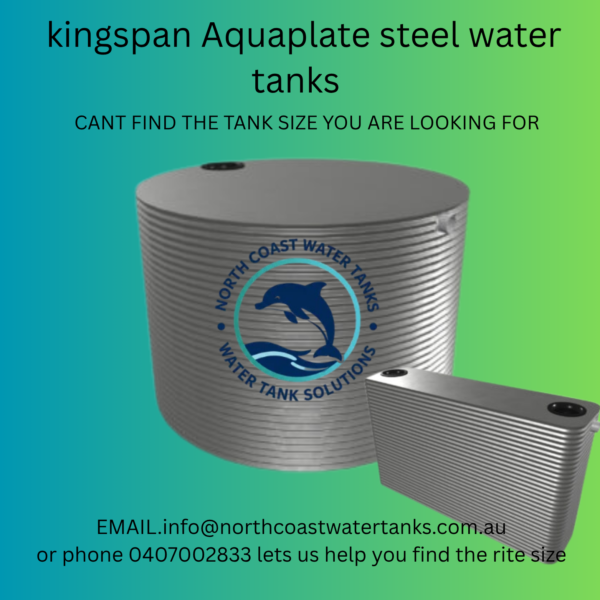 Premium Aquaplate Colorbond Steel Rainwater tanks custom sizes
