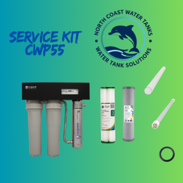 UV-Guard CWP55 service kit 55w lamp – thimble- o,ring- 20” pleated filter – 20” antibacterial carbon filter (ncuvgfilterkit )