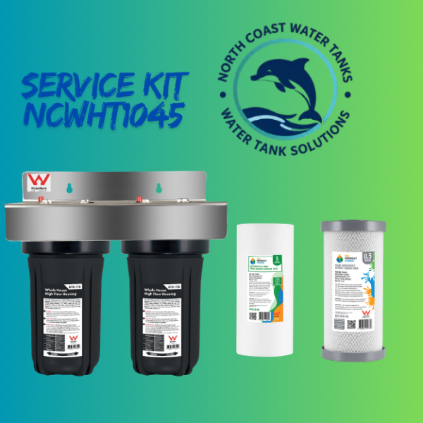 service kit for whole house High performance Twin Stage water filter system with stainless steel bracket 10 inch x 4.5 inch (ncwht1045)
