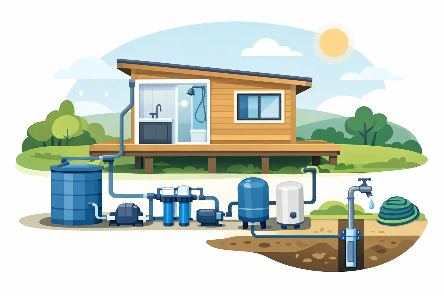 How a Tiny Home Water System Should Be Set Up