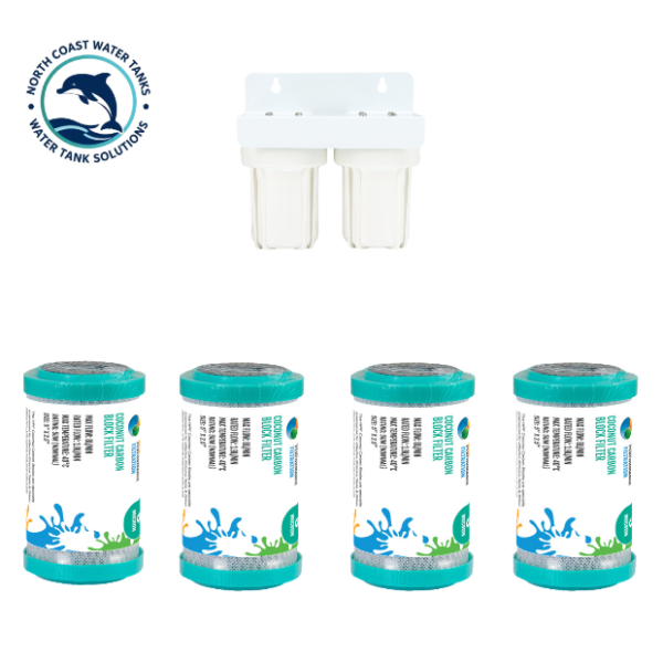 5 Micron Coconut Carbon Block Filter Cartridge – Chlorine, Taste & Odour     caravan under sink   4 pack