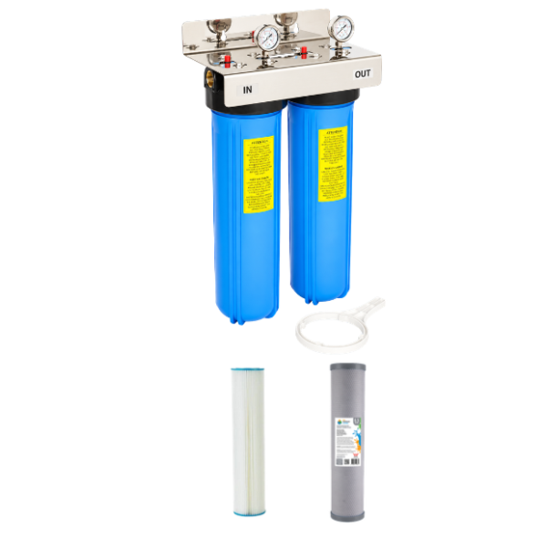 Big Blue/High Flow Twin 20″x4.5” Whole House Water Filter